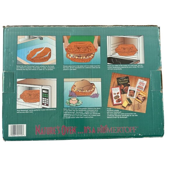 Romertopf Model 111 Terracotta Roaster 4 Qt Natures Oven Healthy Cooking - Picture 2 of 7